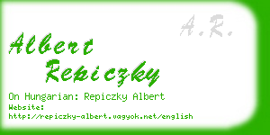 albert repiczky business card